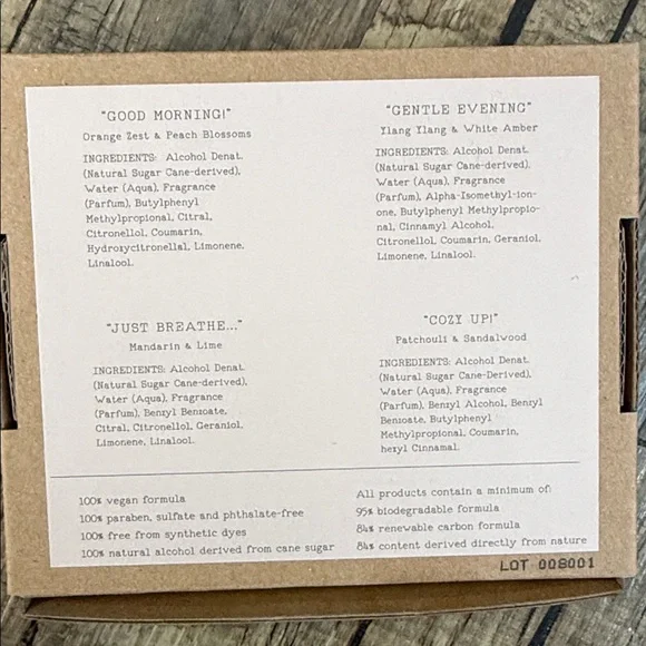 NEW Perfume Set of 4 Vegan Esscentials - Picture 3 of 3